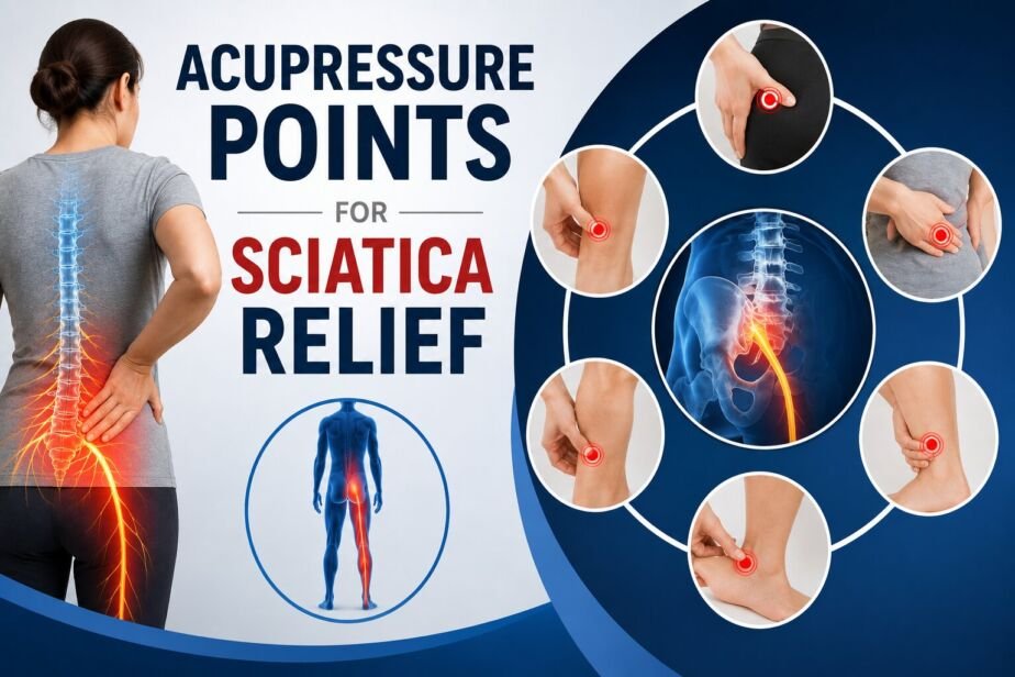 Acupressure points for sciatica relief and sciatic nerve pain